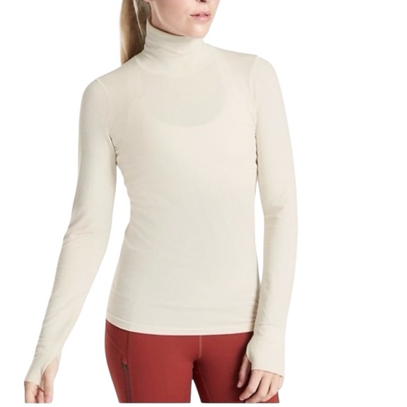 ATHLETA Foresthill Ascent Seamless Turtleneck Top Size Small in Abalone - Picture 8 of 8